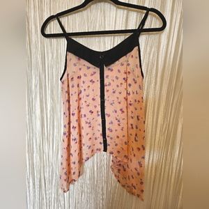 Pink & Purple Floral Tank Top Blouse